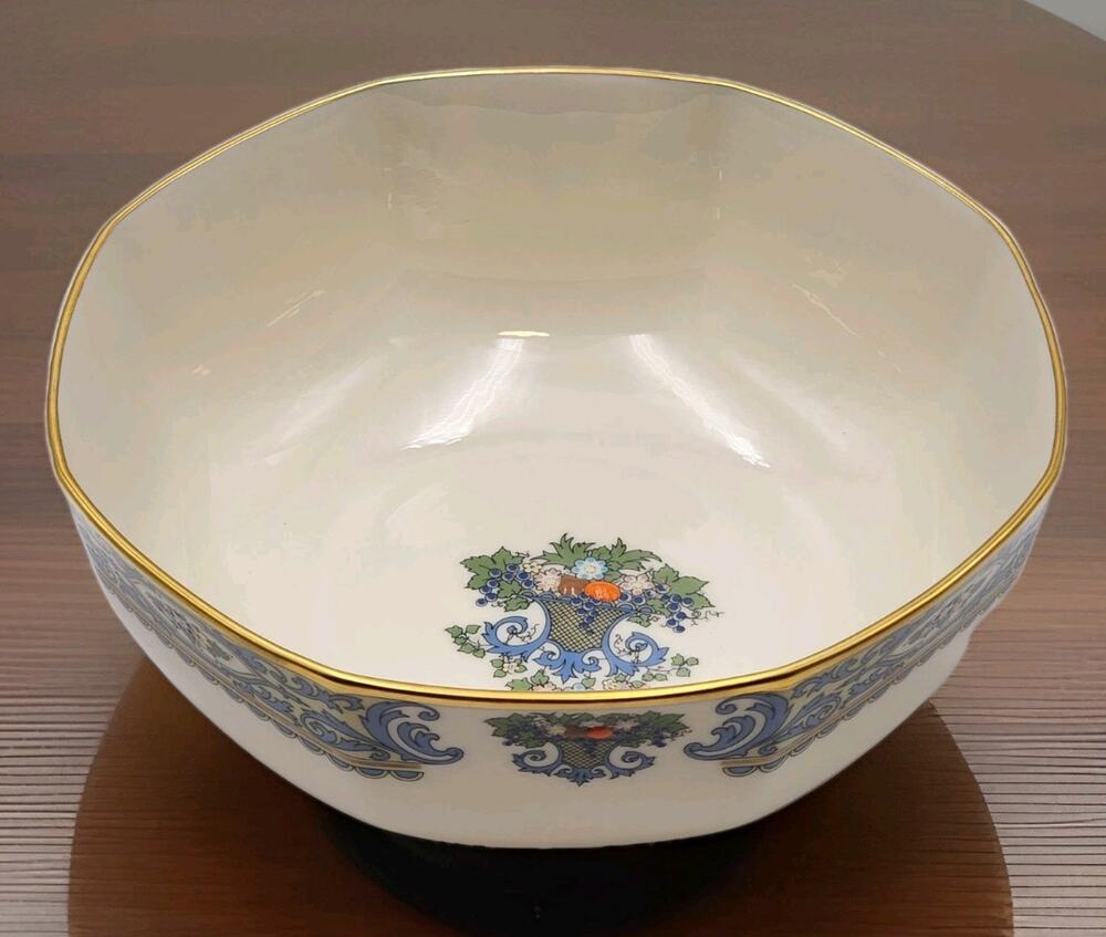 Lenox Autumn Octaganol Vegetable Serving Bowl Large Presidential Gold Mark USA